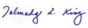 Signature of Talmadge King Jr.