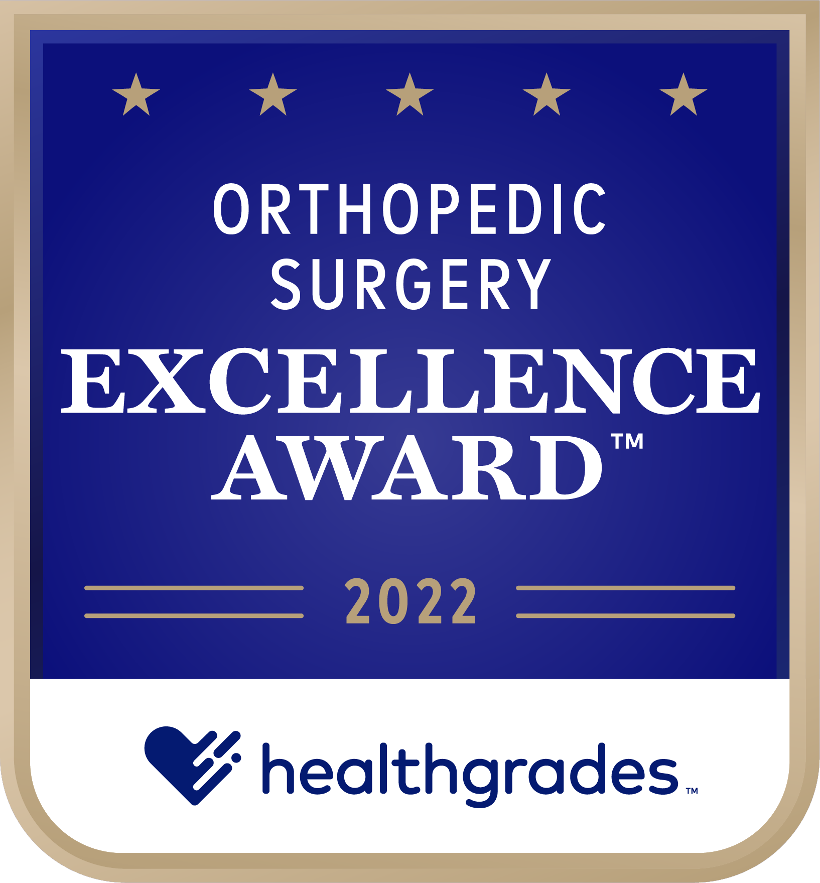 Healthgrades® Orthopedic Surgery Excellence Award™ 2022