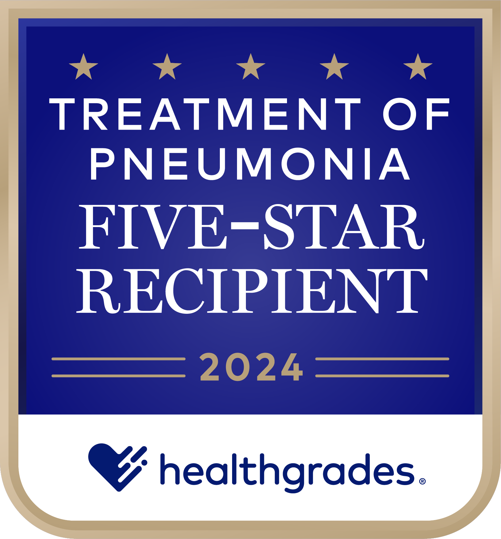 Healthgrades® Five-Star Recipient for Treatment of Pneumonia in 2022 & 2024