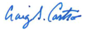 Signature of Craig Castro