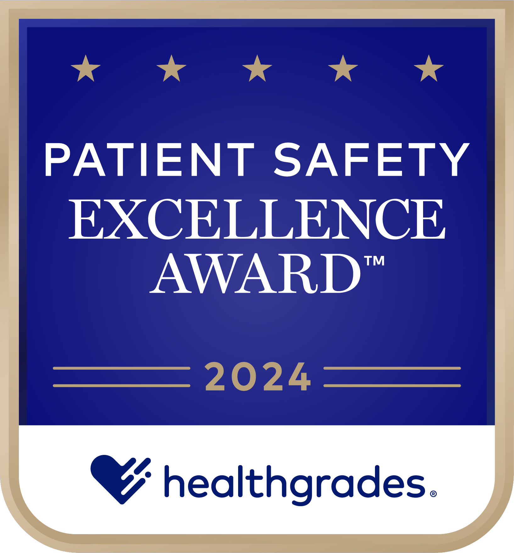 Named Among the Top 10% in the Nation for Patient Safety by Healthgrades® in 2024