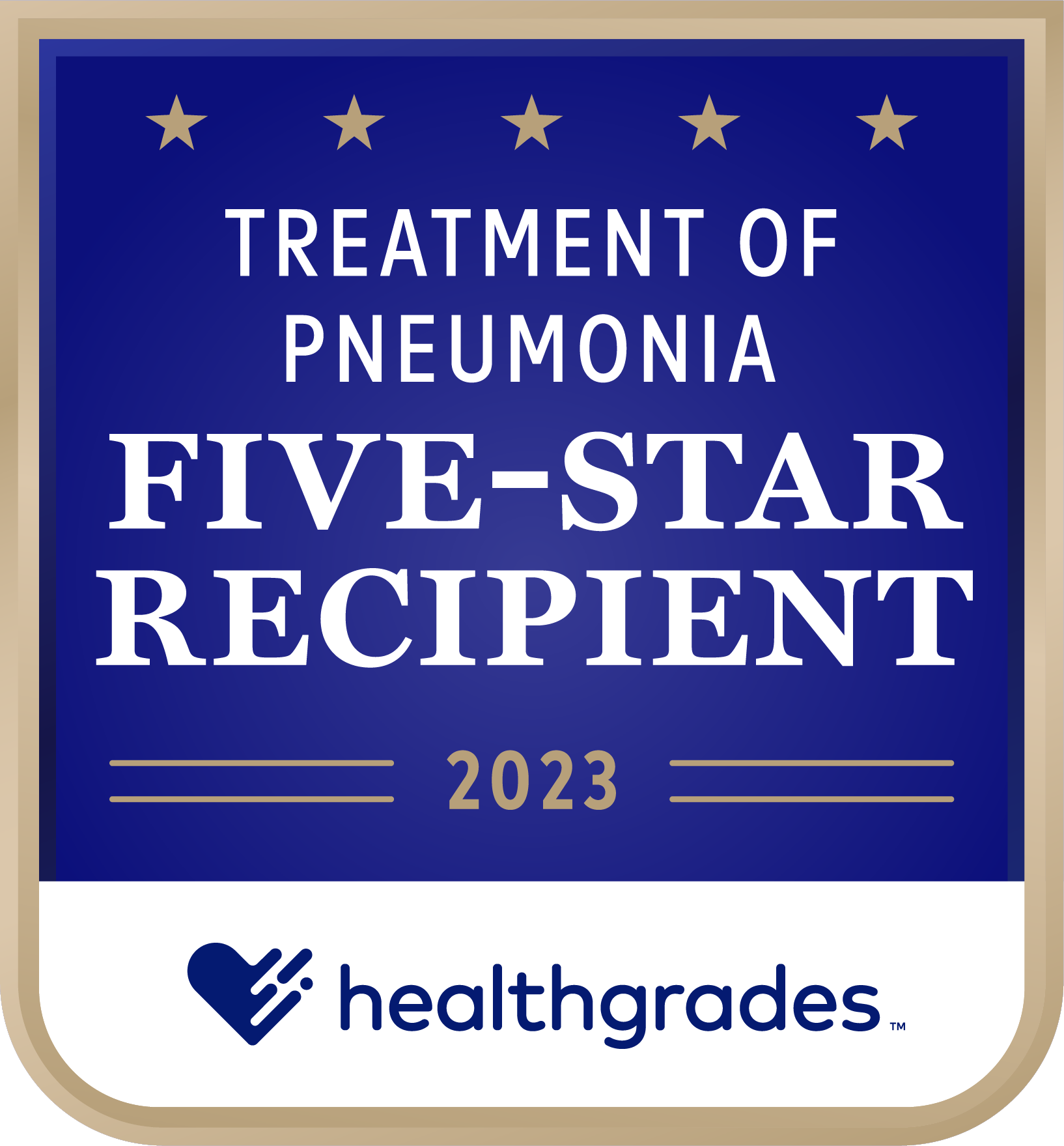 Healthgrades® Five-Star Recipient for Treatment of Pneumonia in 2022-2023